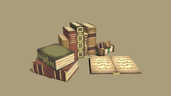 Pile Of Books - LoverCraft Network 3D Model