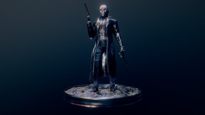Handpainted - Punisher Noir 3D Model