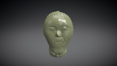 Kamenná hlava z Mšeckých Žehrovic 3D Model