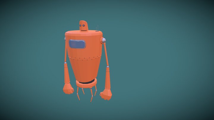 low-poly robot Vedroid ) 3D Model