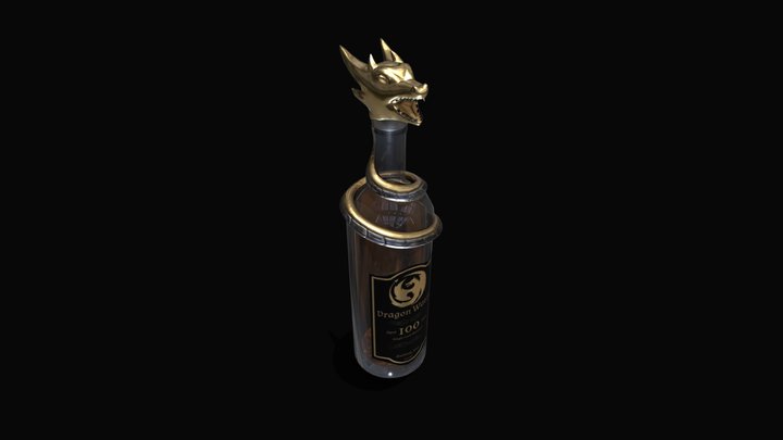 "Dragon Water" Fantasy Liquor 3D Model