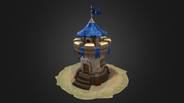 Defense Tower (done on a phone with Spacedraw) 3D Model