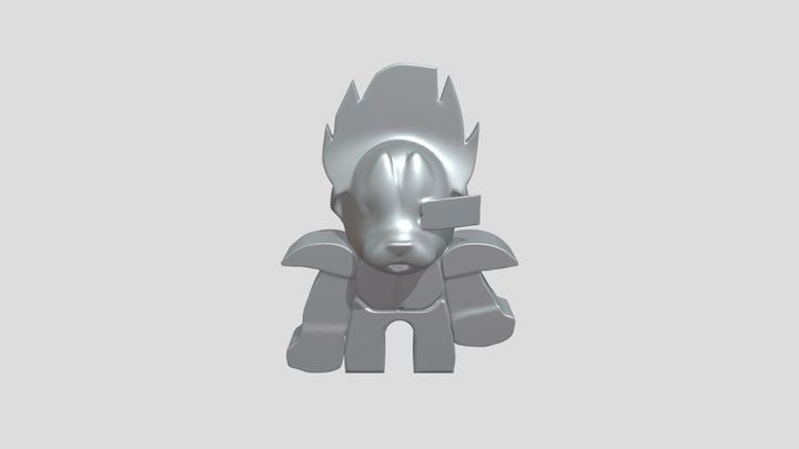 cartoon dog in sci-fi armor 3D Model