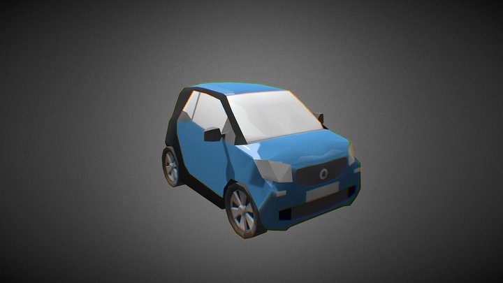 Mercedes Smart Fortwo my2016, Lowpoly version 3D Model