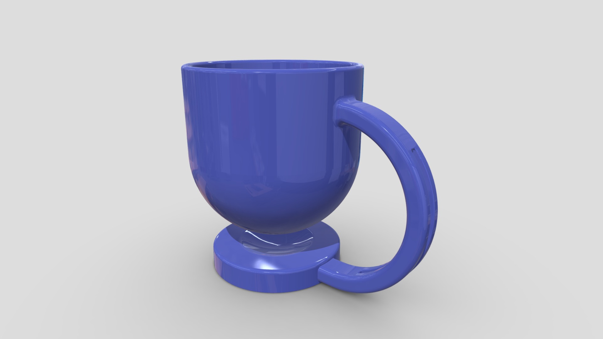 3D model Mug Cup ready to print 3D - This is a 3D model of the Mug Cup ready to print 3D. The 3D model is about a blue pitcher with a handle.