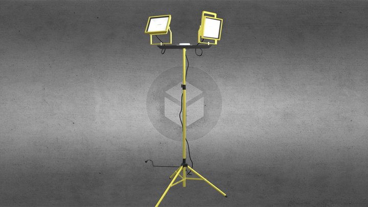 Construction Flood Light 3D Model
