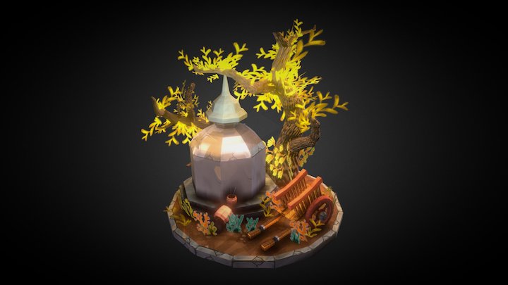 The Stone Pagoda 3D Model