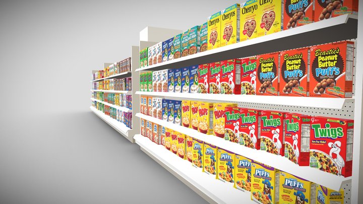 Cereal Aisle 3D Model