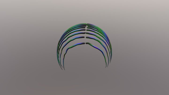 Metal Arch Ribs 3D Model
