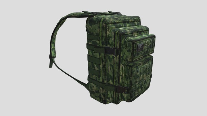 Military Bag Ready of Game Engine - Low Poly 3D Model