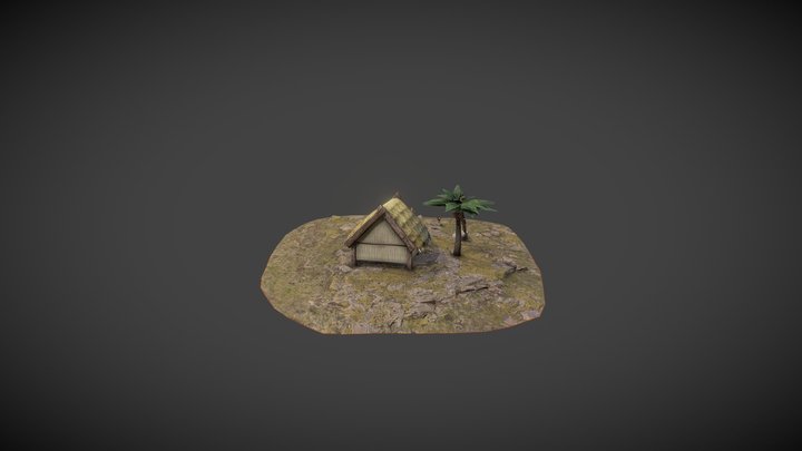 Village scene for cardboard VR 3D Model