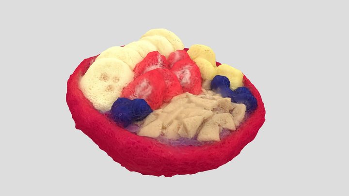 Acai Bowl - Needle Felt 3D Model