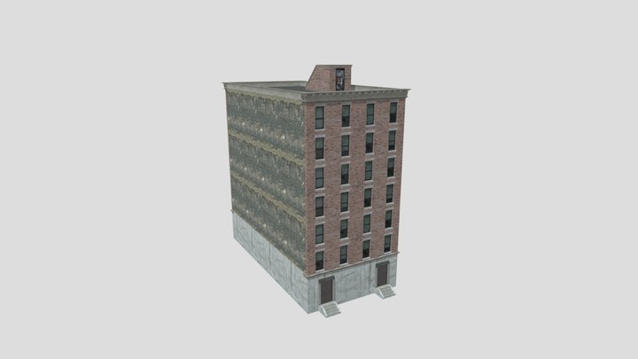 NY Style Building Low Poly 3D Model