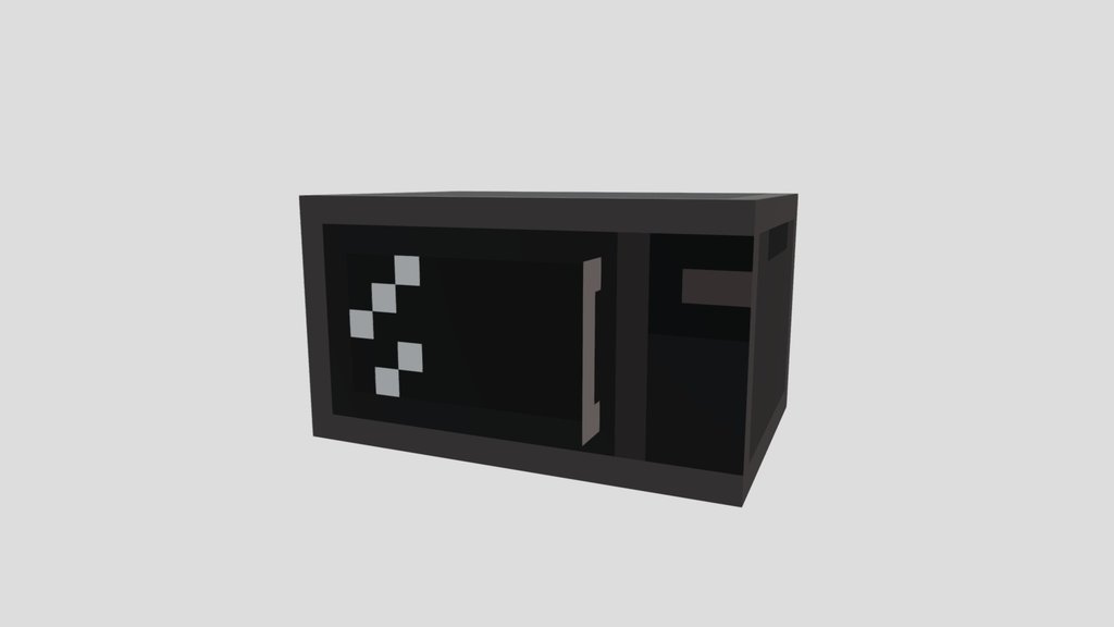 Microwave oven minecraft low poly