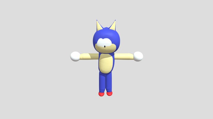Sonic From Sonic Beat 3D Model