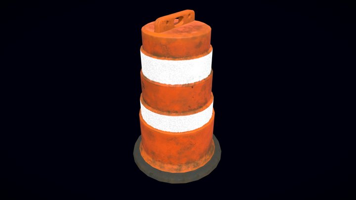 Traffic Barricade 3D Model