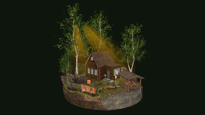 DAE Diorama - Grandma's House 3D Model