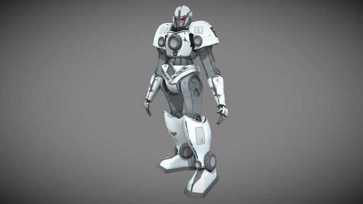 歩く戦車戦士 Walking Tank Warrior - Player Mech 3D Model