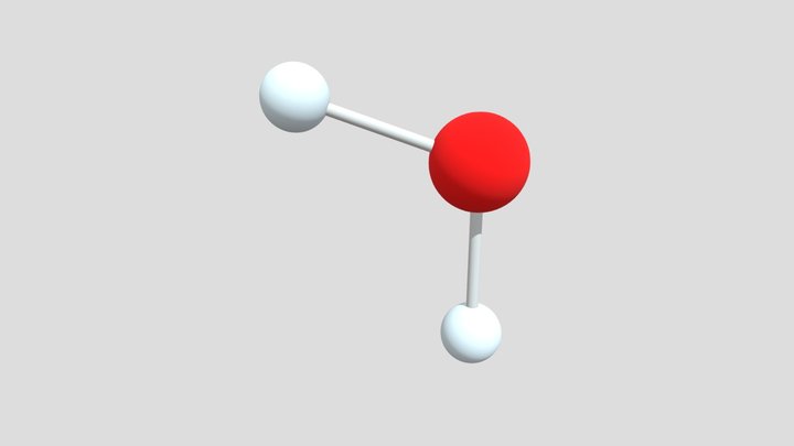 H2O Molecule 3D Model