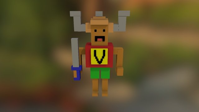 Viking Crossy Road 3D Model