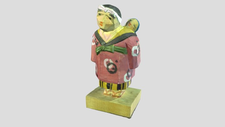 A woman babysitting 3D Model