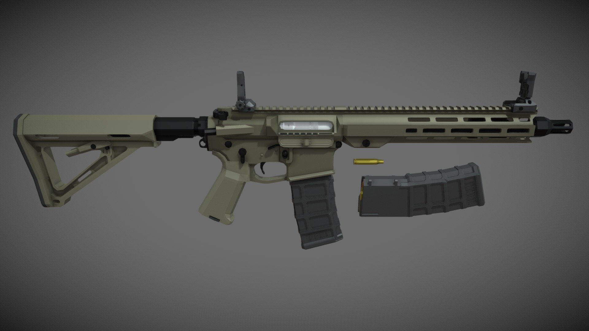 low-poly Sako M23 5.56mm - Download Free 3D model by D_U (@DU1701 ...