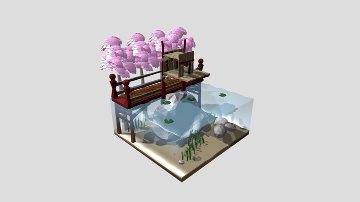 Isla, Japan Culture (Lowpoly) Sakura 3D Model
