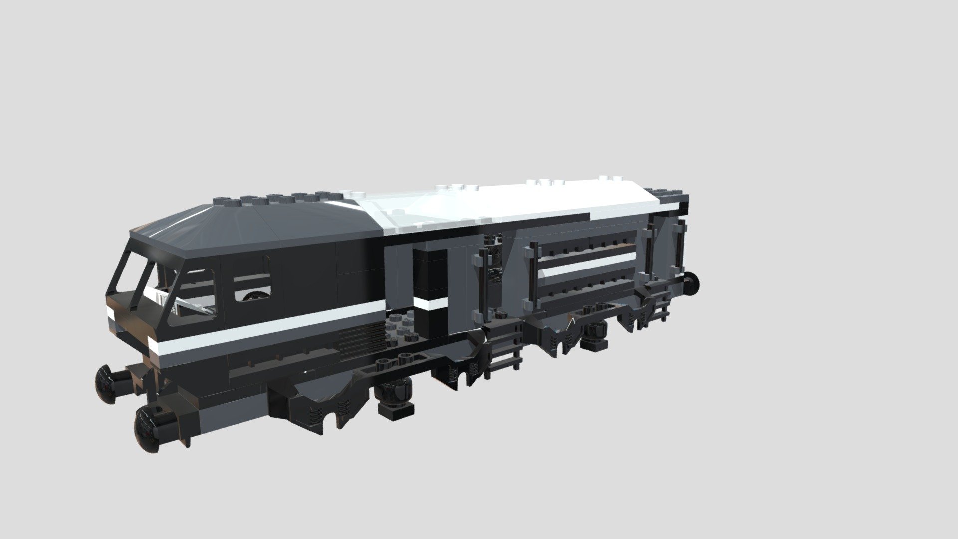 Lego Train MOC Download Free 3D model by Warfare (warfare34