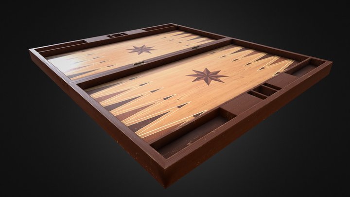 Backgammon Board 3D Model