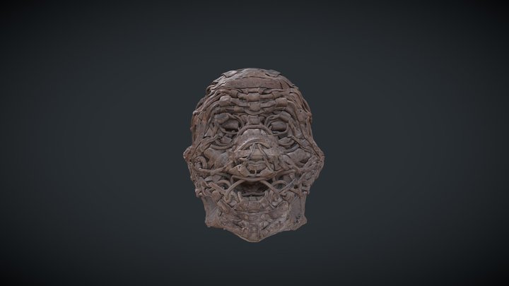 3D scanned sculpture: Koponya II. (Skull II.) 3D Model