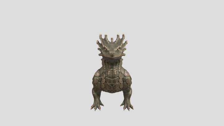 Noble Plated Basilisk Figurine STL | Regal…