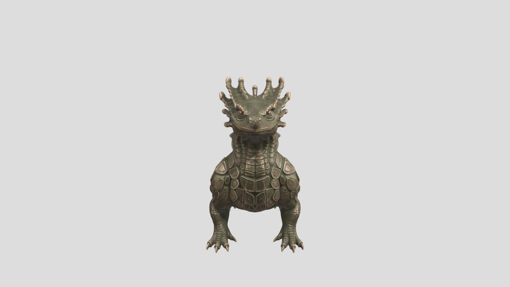 Noble Plated Basilisk Figurine STL | Regal…