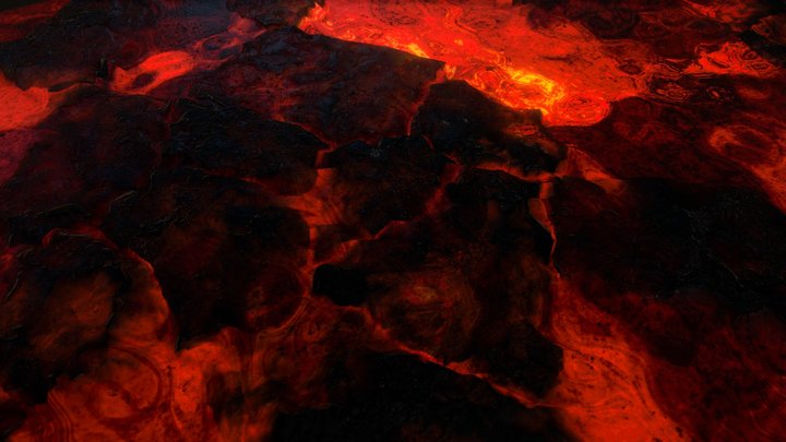 Lava Texture 3D Model