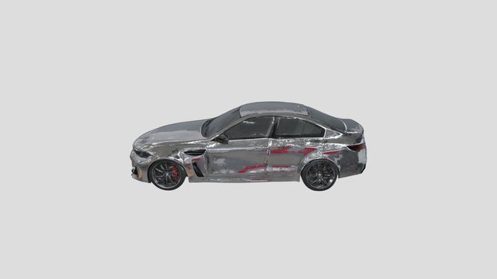 Silver Bmw 3D Model