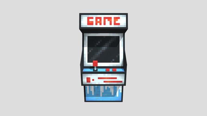 Voxel Arcade Machine 3D Model