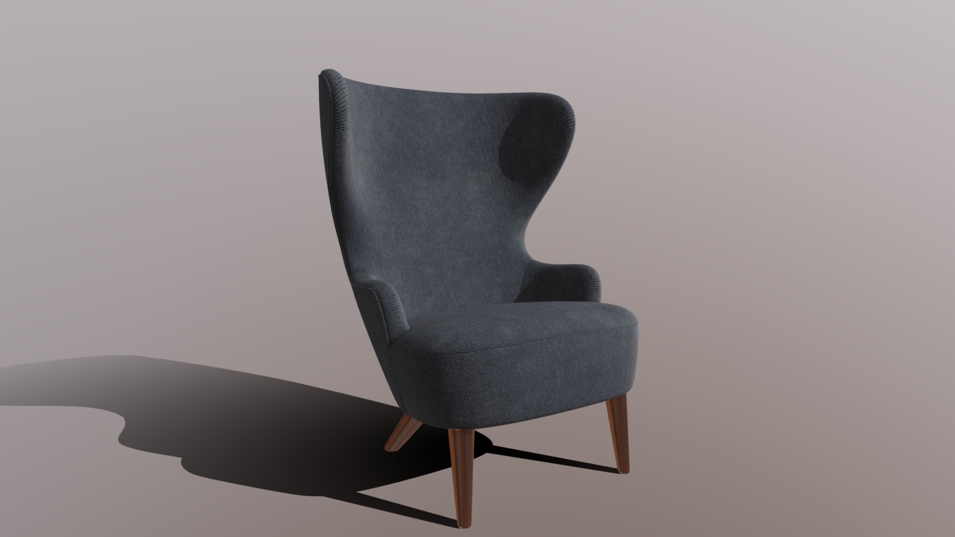 3D model Wingback Micro Chair HP - This is a 3D model of the Wingback Micro Chair HP. The 3D model is about a chair with a pillow.
