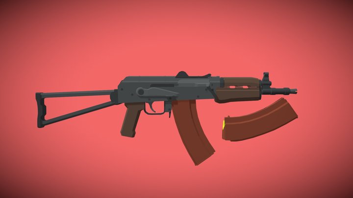 AKS-74U (Low Poly) 3D Model