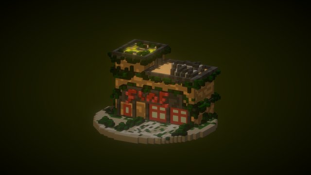 Run Down Fire Station 3D Model