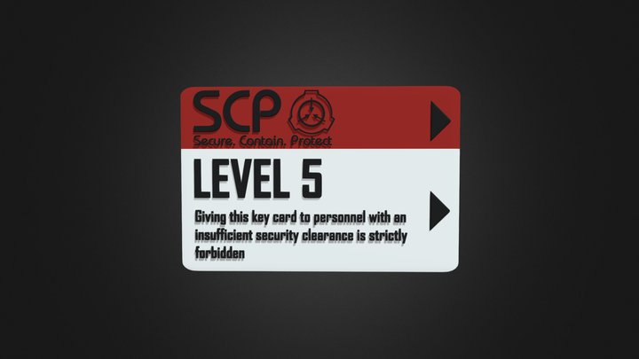 SCP:CB Keycard L5 – Free 3D Model STL