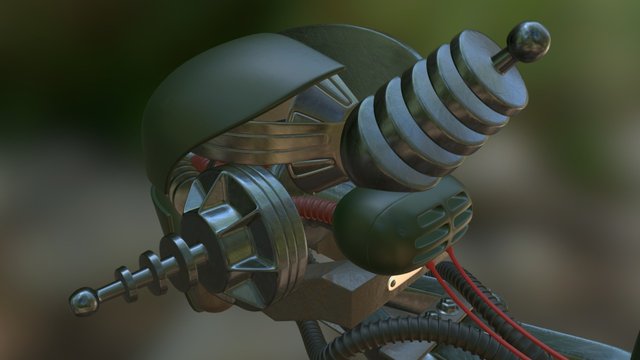 assaultron fallout4 head weapon 3D Model