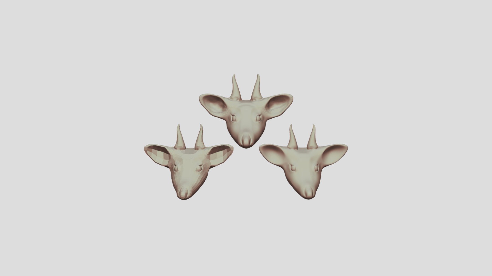 Deer head retopology