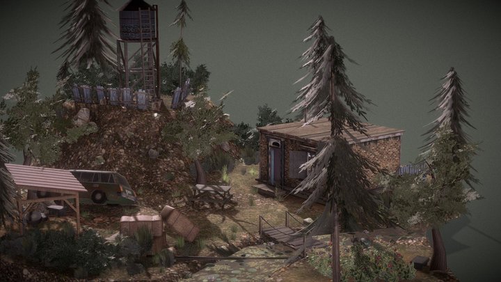 DAE Diorama retake - Small farm 3D Model