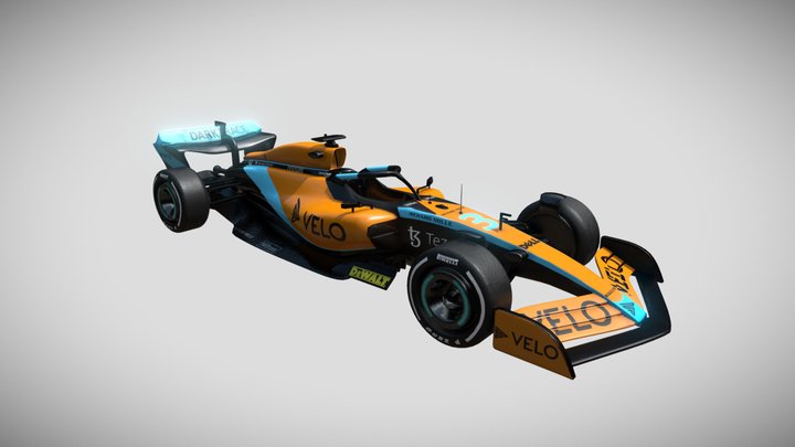 F1 Mclaren MCL 36 2022 Textured 3D Model