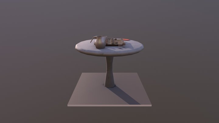 Chinese Chess Table 3D Model