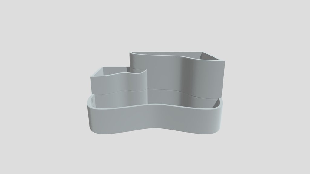 Wavy Wooden Desk Organizer