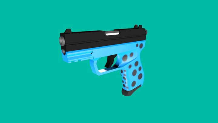 Low Poly Walther PK380 3D Model