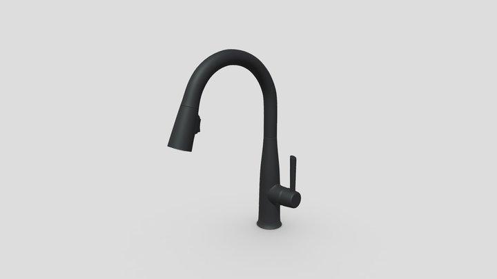 Delta Essa Single Handle Pull-Down Faucet #9913T 3D Model