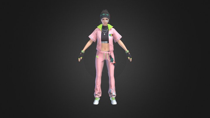 MS Crossroad Female - Freefire set by prazs 3D Model