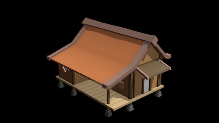 Rumah Baduy Indonesia ( Option 3 ) 3D Model