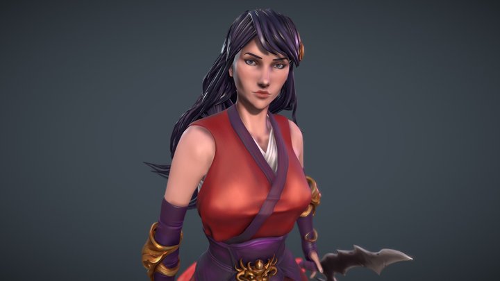 Ninja girl 3D Model